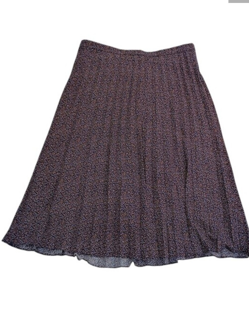 J Crew Pleated A Line Skirt Size 12 Petite Women's Black Brown Preppy Work